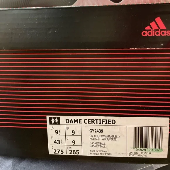 DAME CERTIFIED BLACK AND WHITE SZ9.5 - Picture 2 of 4